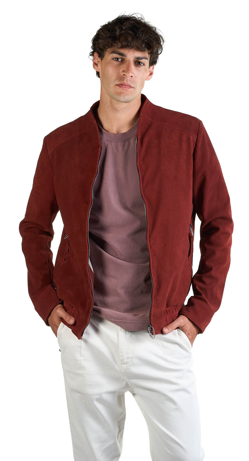 DANIELE BASTA LEATHER AND SILVER JACKET